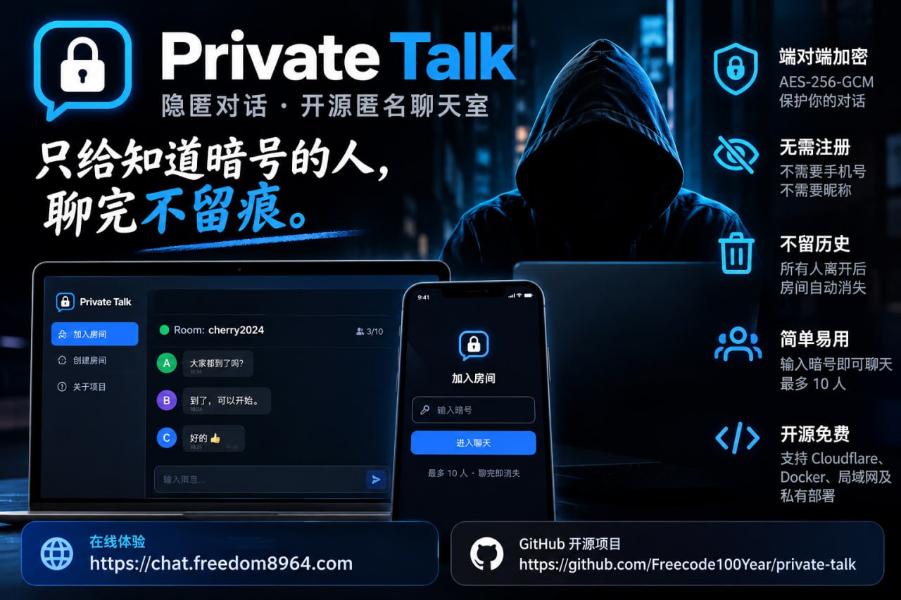 隐匿对话 Private Talk 横幅